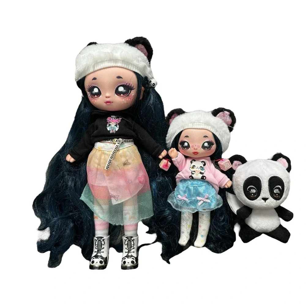 Na! Na! Surprise Family Soft Doll Set with 6 Fashion Dolls and 1 Pet Panda‎